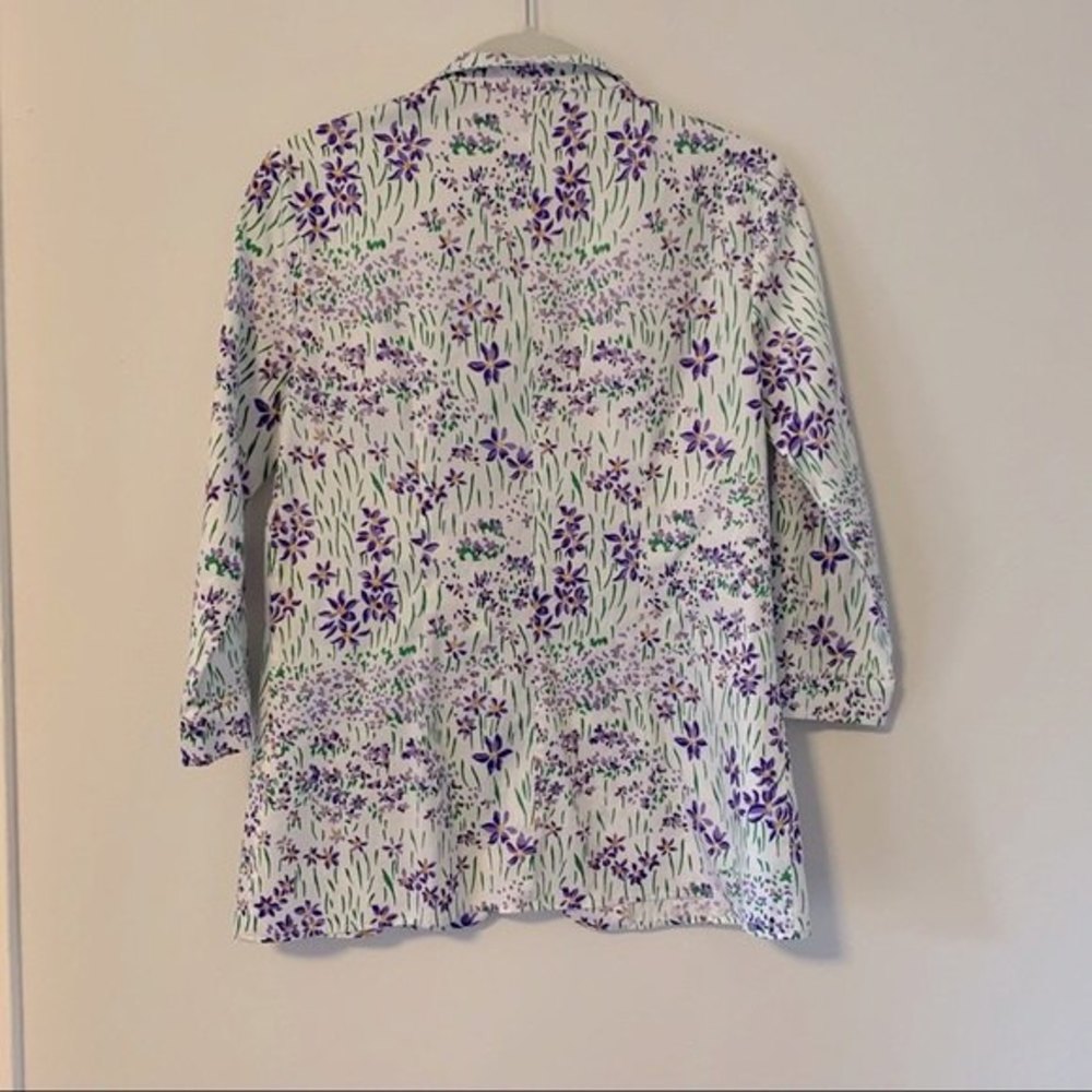 Leggiadro Button Front Inverted Notch Collar Blou… - image 6